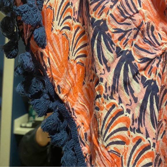 Simply Southern Pink and Navy Poncho/cover up Lg/Xlg - Picture 6 of 9